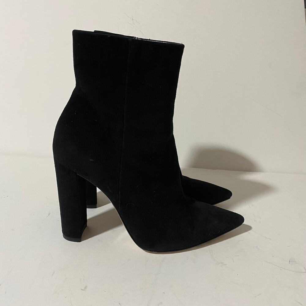 Gianvito Rossi Piper 85 Black Suede Heeled Ankle Boots Heels sz 39.5 Lyell - Picture 3 of 12